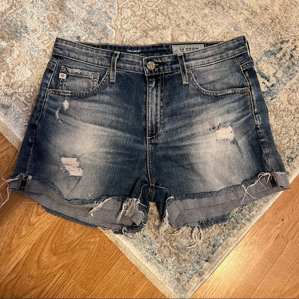 AG Denim ~ “The Hailey” ex-boyfriend roll-up short